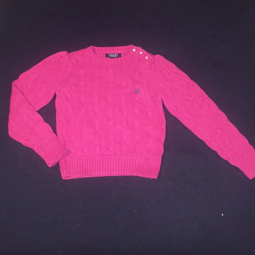 Girls pink sweater by Chaps